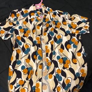 ZARA Cool Design short sleeve button down